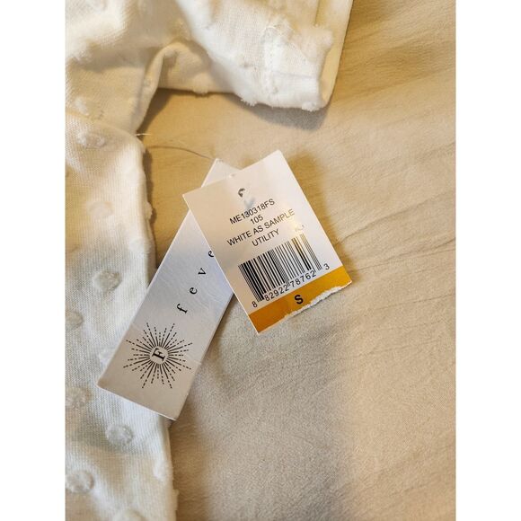 Women's size Small Ivory Top | Peplum Ruffle | Boho | NWT John Paul Fever - Picture 7 of 9